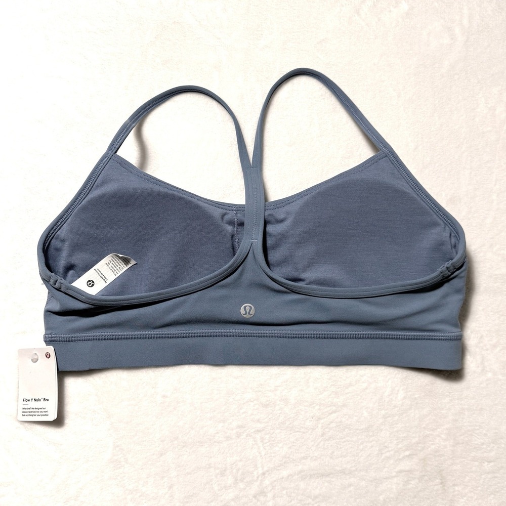 Lululemon Blue Flow Y Nulu Bra 12 Yoga Racerback Activewear Sports Bra - New - Picture 5 of 5